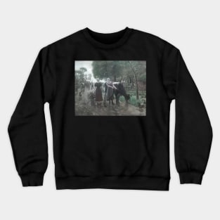 road in dutch village 1885 - Max Liebermann Crewneck Sweatshirt